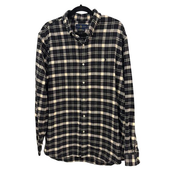 Ralph Lauren Men’s Black Plaid Shirt XXL Classic Performance Flannel Country - Picture 7 of 7